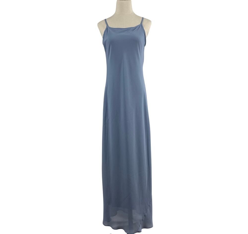 Vintage 90s Alyn Paige Lavender Blue Slip Maxi Dress USA Women's 9/10